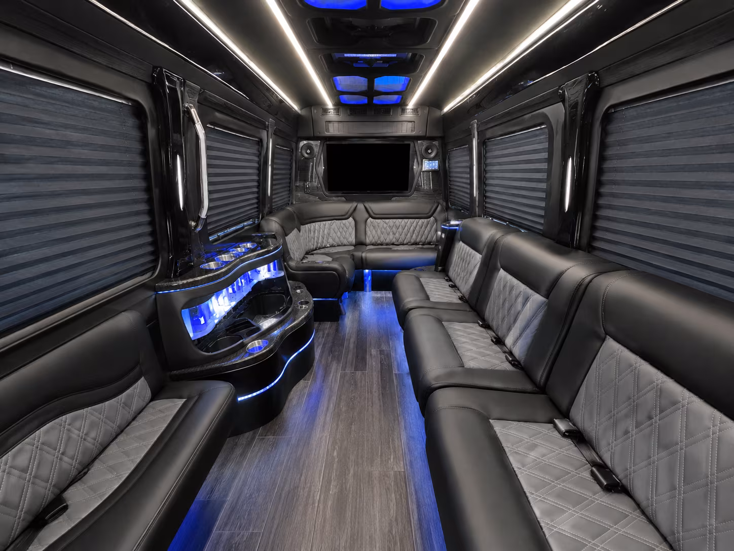 peabody 30 passenger party bus interior
